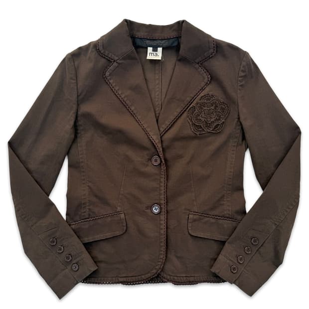 빈티지 jeans votre nom 브라운 모리 싱글 자켓