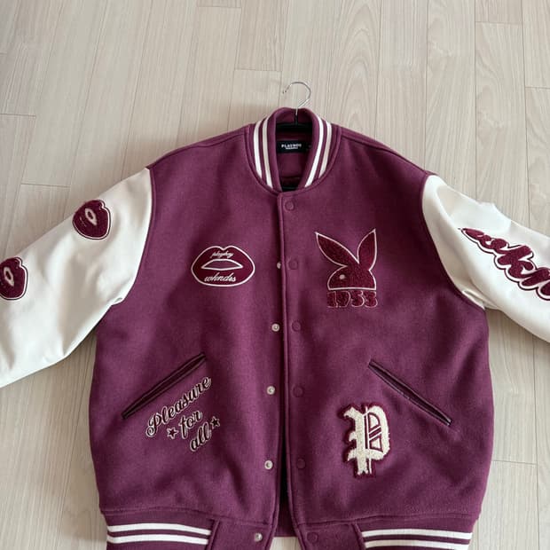 위캔더스 플레이보이 콜라보 바시티자켓 사이즈 M