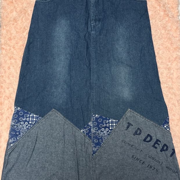 빈티지 청치마 롱 스커트