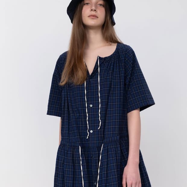 비아플레인 Via River check onepiece