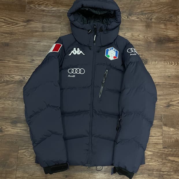 카파 이탈리아 아우디 덕다운 스키복 푸퍼 패딩 네이비