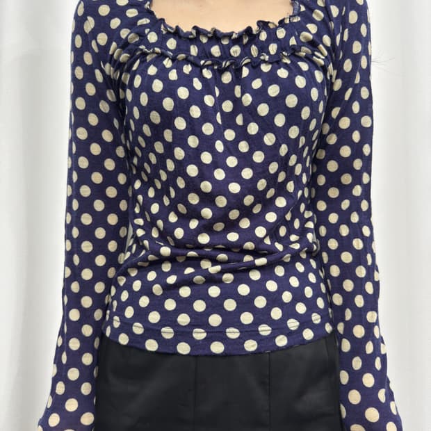 pareatsu dot knit top