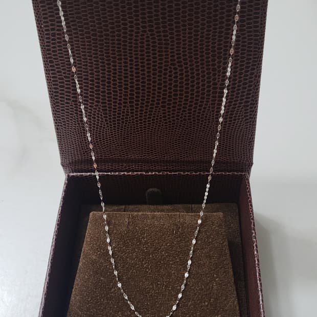 14k화이트골드 체인목걸이