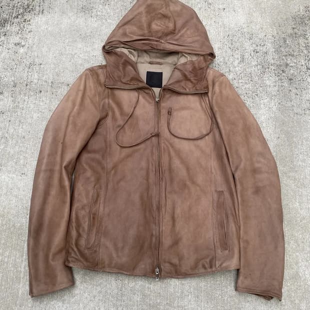 Domenico+savio 후드 양가죽 자켓