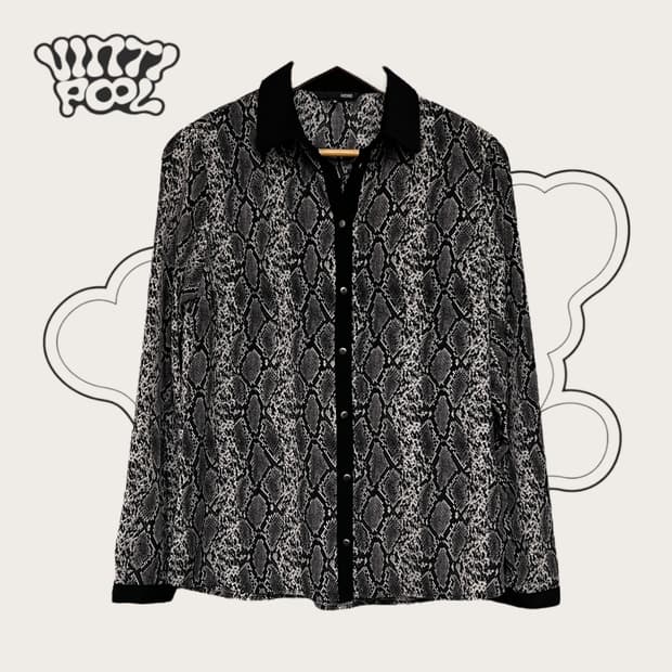 빈티지 파이톤 블라우스 (W) L