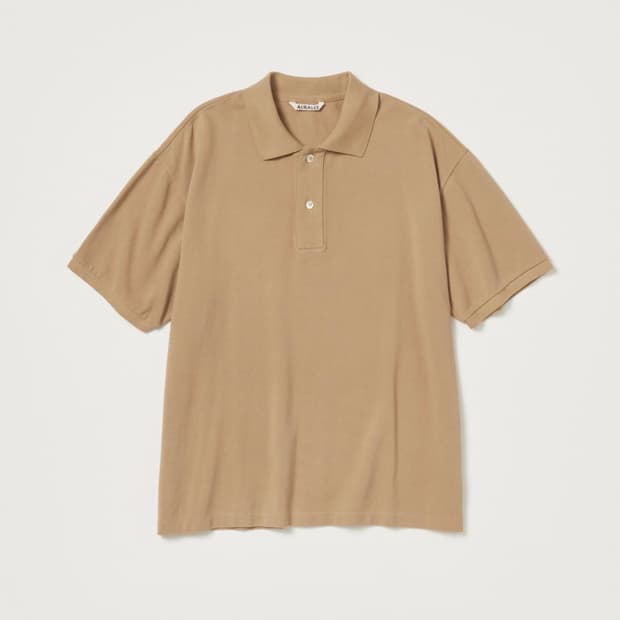 오라리 슈퍼파인 코튼 빅 폴로 뉴트럴 베이지 5
