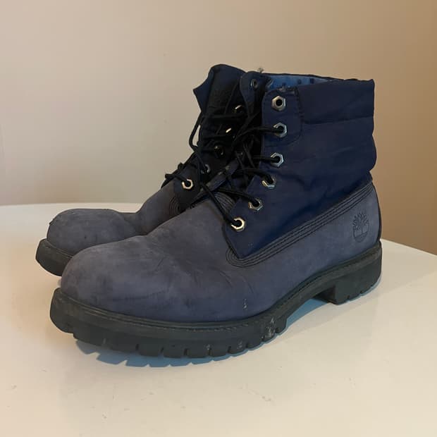 팀버랜드 롤탑 네이비 블루 부츠