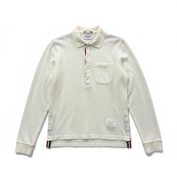 Thom Browne long-sleeve polo shirt  0