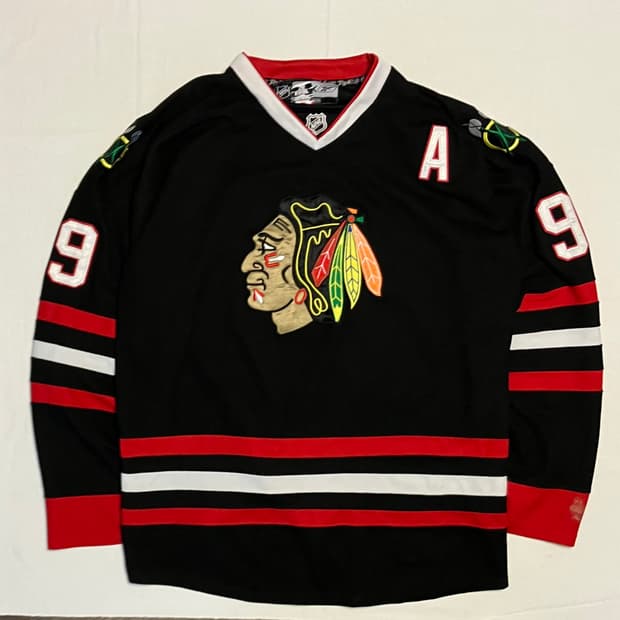 리복 시카고 블랙호크스 NHL 저지 HULL