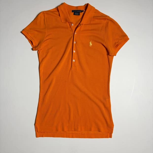 랄프로렌 하프 버튼 포니 자수 반팔 카라 티셔츠 R2425