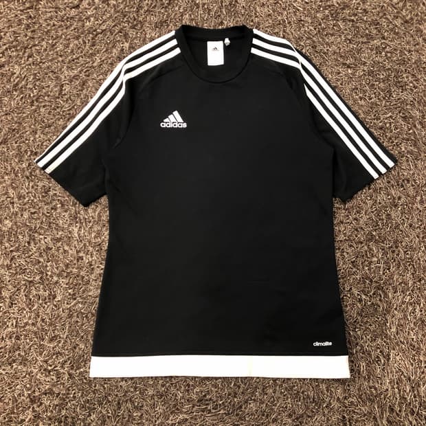 L 아디다스 삼선 기능성 반팔 티셔츠