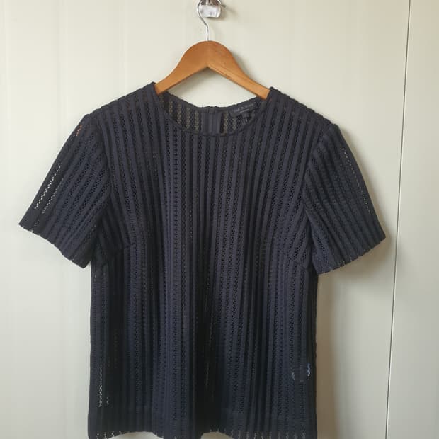 rag&bone(래그본)정품 반팔 블라우스M 블랙