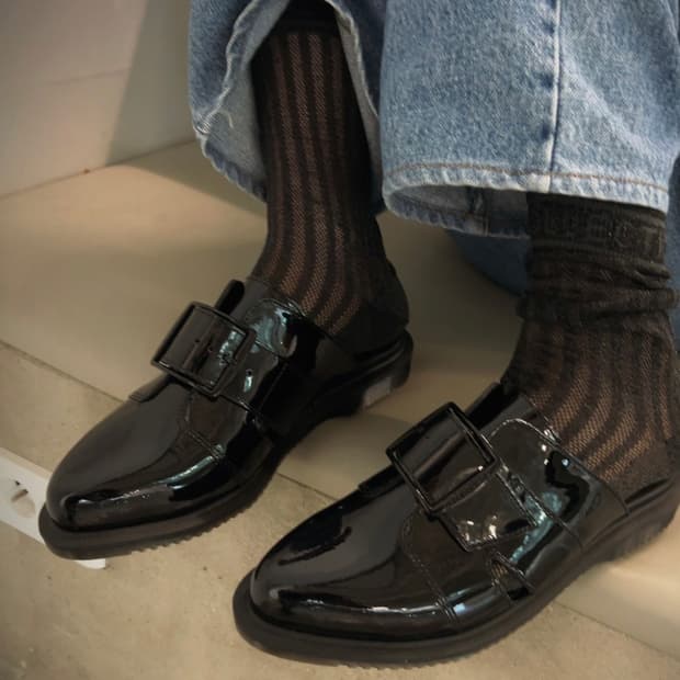 (새상품) 닥터마틴 블랙 페이던트 뮬