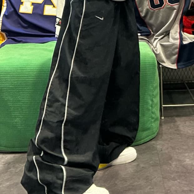 Nike black nylon track pants