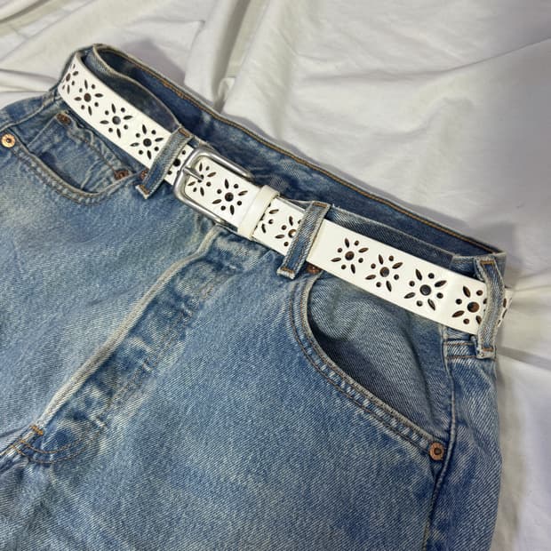 빈티지 펀칭 레더 벨트