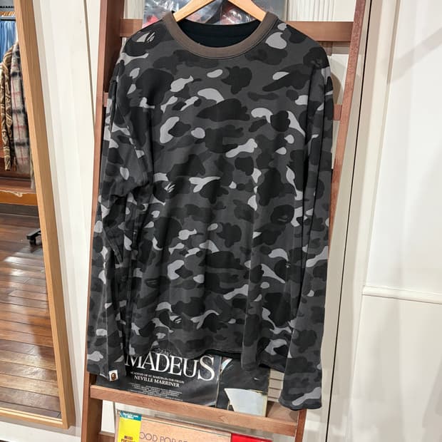 J148 00s Bape 베이프 카모 리버시블 롱슬리브