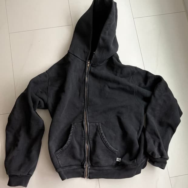 m) 아킴보 클럽 페이디드 블랙 후드집업