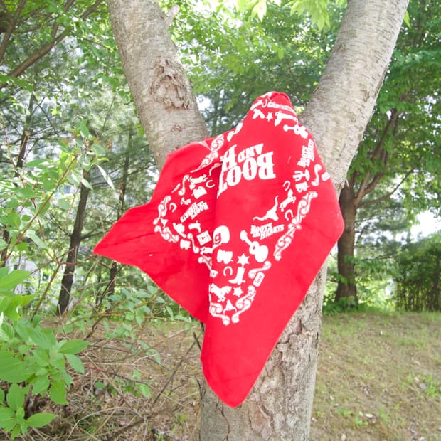 [ boots and hearts scarf ]