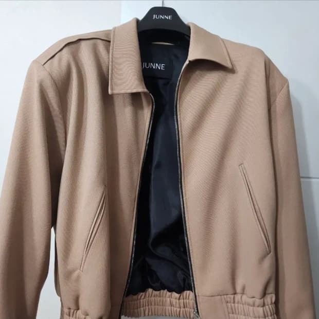 [L] 준느 J39 도비 블루종 베이지