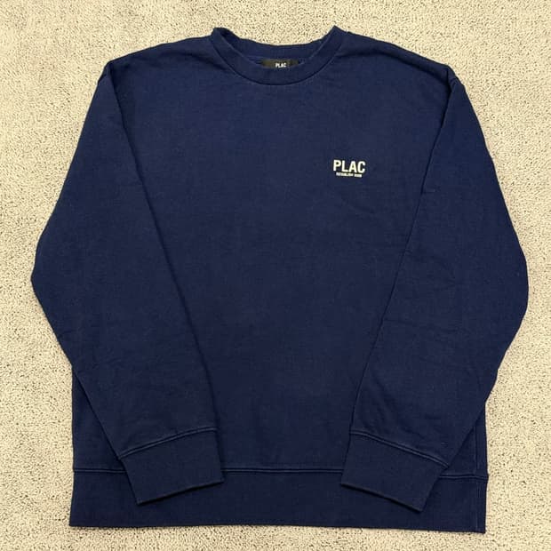 (L) 플랙 로고 맨투맨 네이비