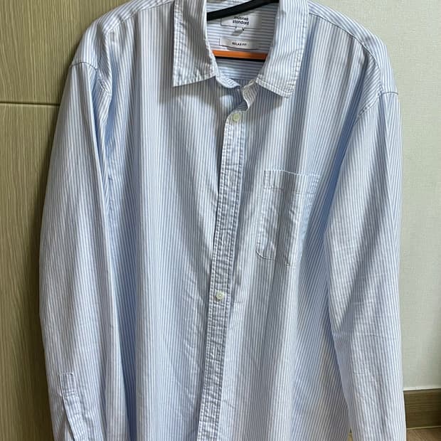 (미착용) 무신사 스탠다드 옥스포드 스트라이프 셔츠