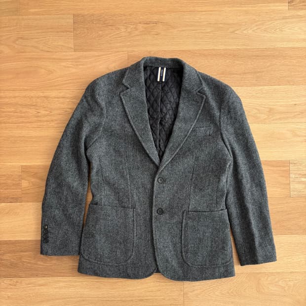 헤지스 울 헤링본 자켓 95사이즈