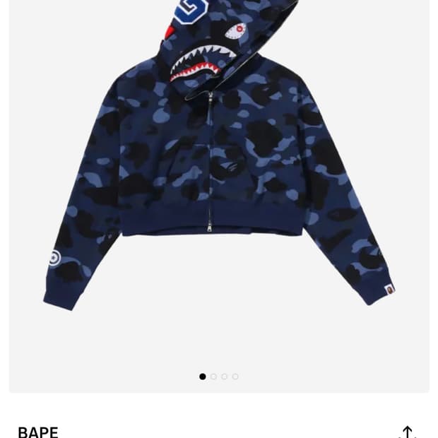 베이프 카모 크리스탈 네이비 후드집업