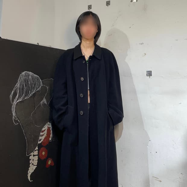 조르지오 아르마니 라나울 발마칸 싱글 코트 XL