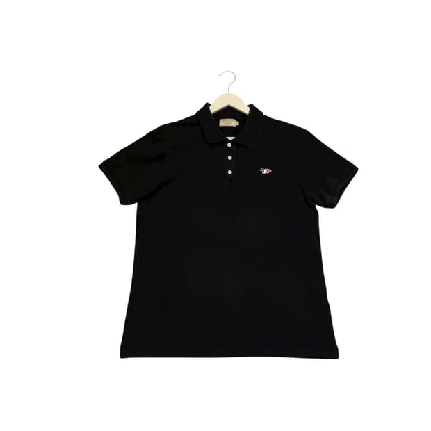 메종키츠네 반팔 카라티 티셔츠 블랙 L