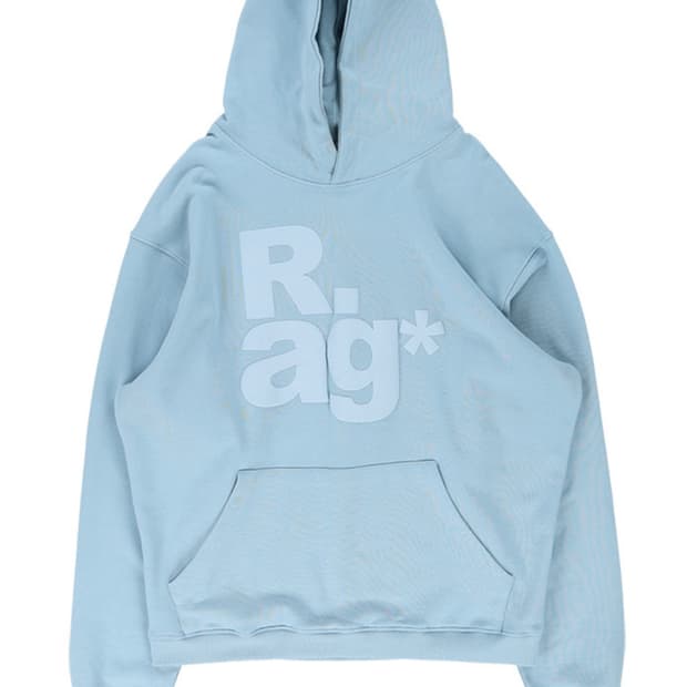 더콜디스트모먼트 TCM rag hoodie sky blue 후드티