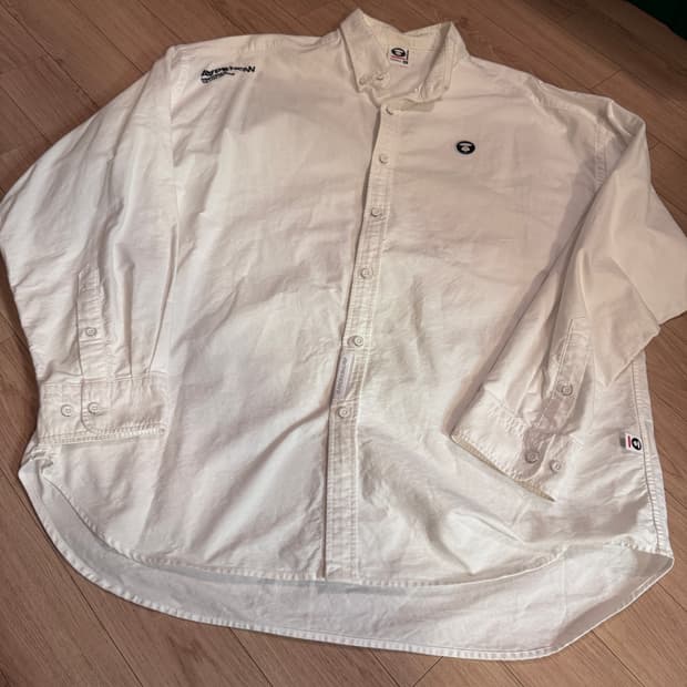 AApe 에이프 나우 롱슬리브 화이트 셔츠 XL