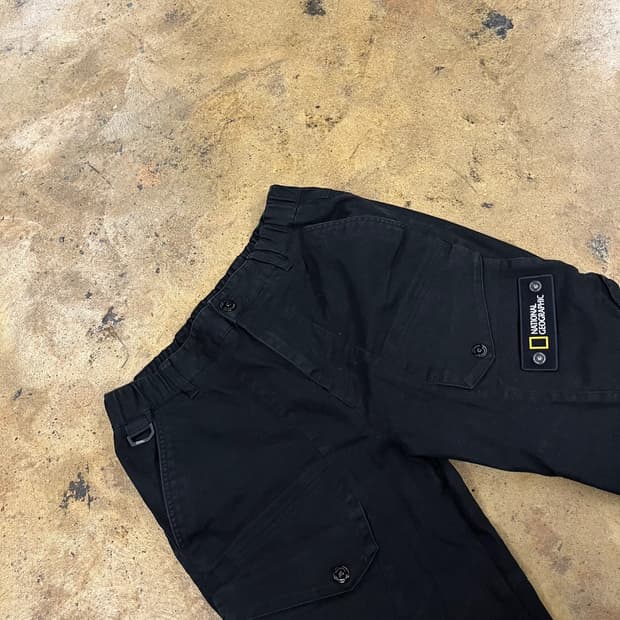 [정품/L] 내셔널지오그래픽 블랙 카고 바지 b19