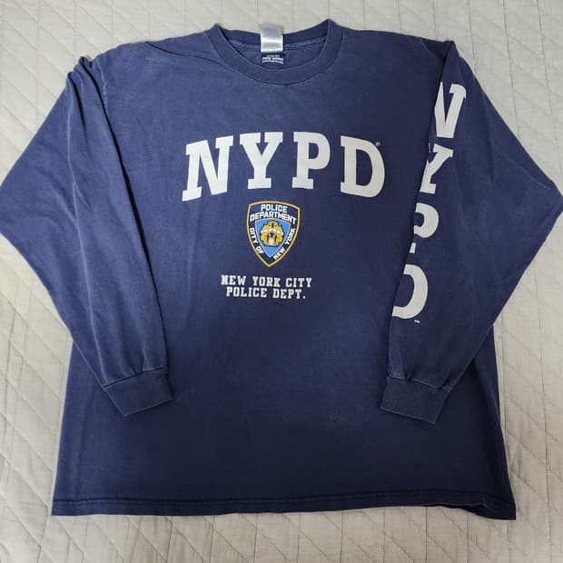 [XL] 00s 빈티지 NYPD 네이비 롱슬리브
