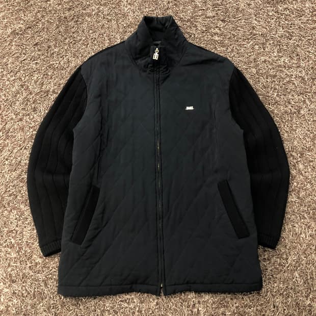 100 닥스 퀄팅 울 니트집업자켓