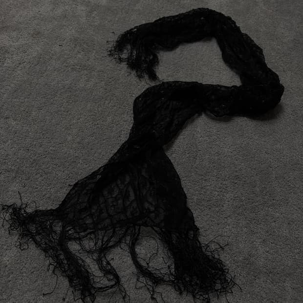 Vintage v-kei punk mood silky scarf