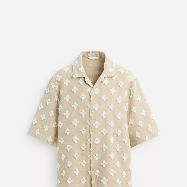 [L] 자라 Zara 텍스처 자카드 셔츠