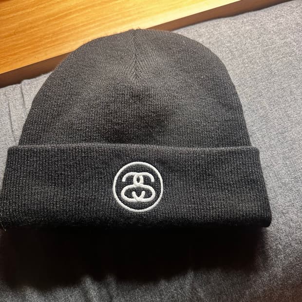 스투시 ss로고 링크커프 비니