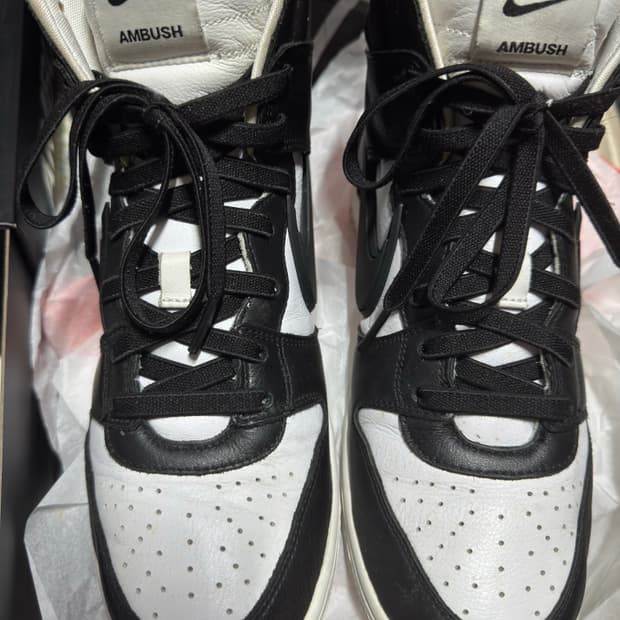 나이키 x 앰부쉬 덩크 하이 블랙 265
