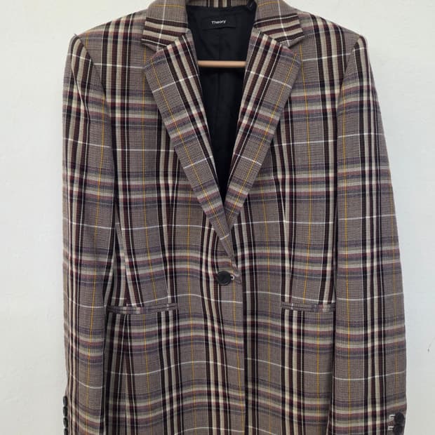 Theory 체크 자켓 여성용