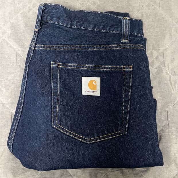 칼하트wip 랜든팬츠 블루 린스드 34