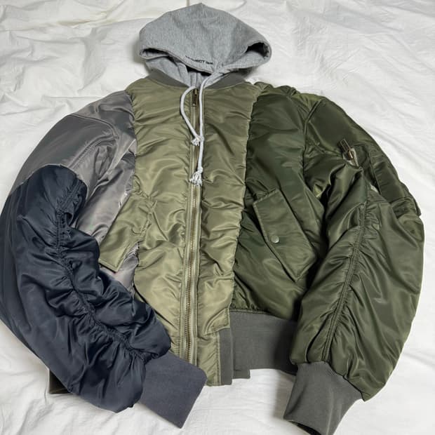 프로젝트 G/R 언밸런스드 리워크 봄버 자켓 카키