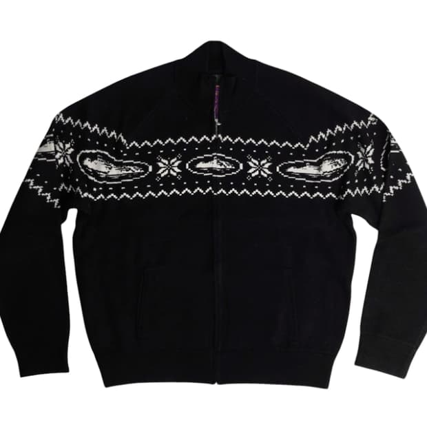 [L] 코르테이즈 홀리데이 니트 집업 블랙