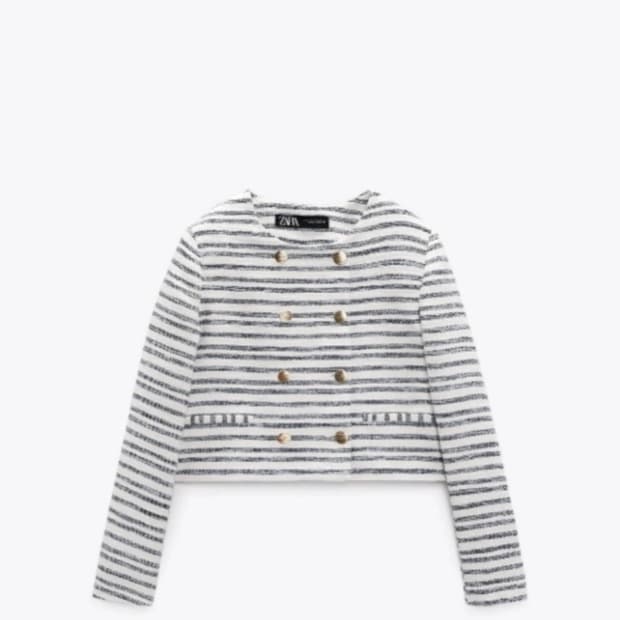 자라 트위드 자켓 