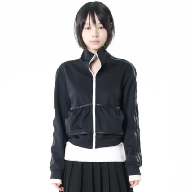 오스하이 oshigh 넥 코르셋 져지 집업 블랙 구합니다