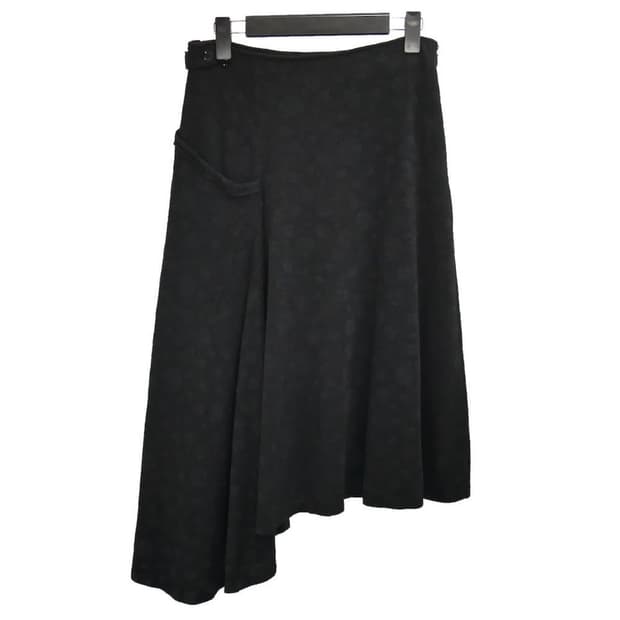 요지 야마모토 느와르 닷패턴 비대칭 스커트