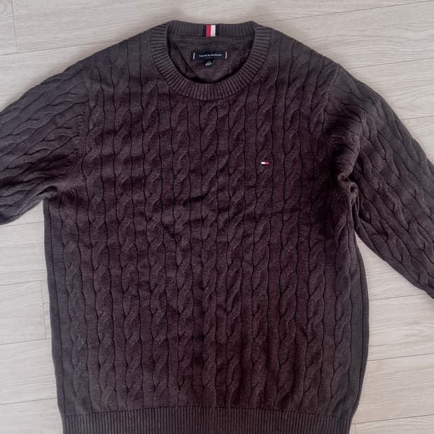 타미힐피거 타미 브라운 니트