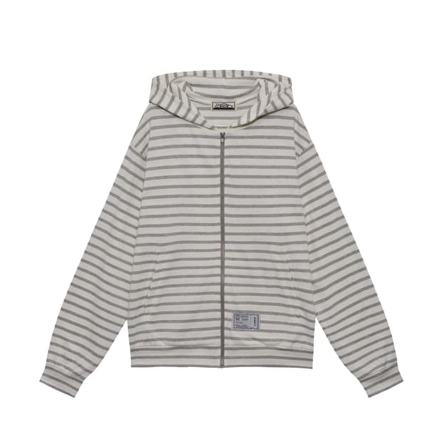 saros stripe zip-up White 2size