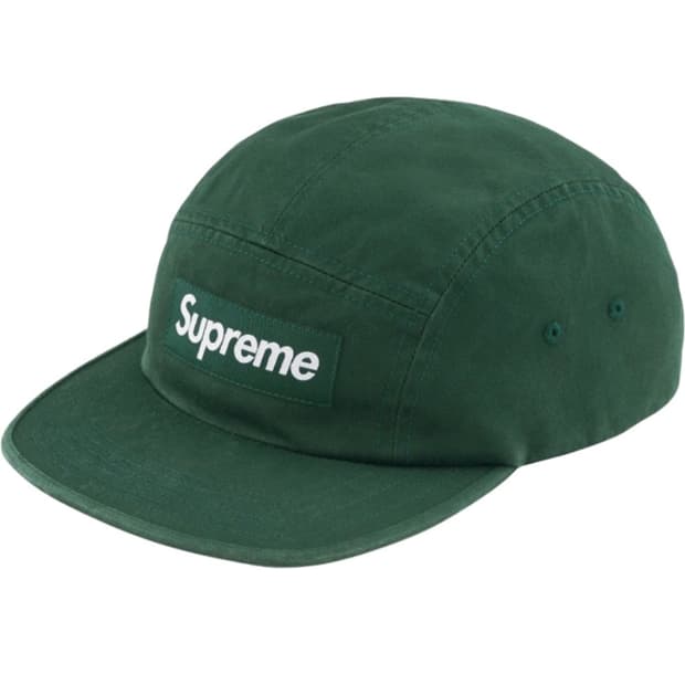 Supreme Washed Chino Twill Cap PineGreen