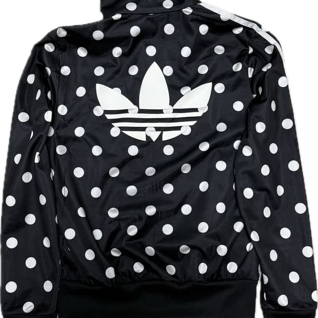 아디다스 땡땡이 도트 져지 트랙탑