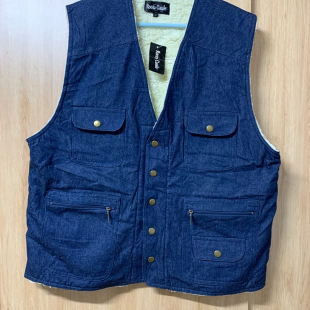 빈티지 양털 청조끼 데님 베스트